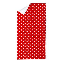 CafePress Red and White Polka Dot 30"x60" Absorbent, Soft Beach Towel