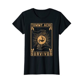 Womens Tarot Card Funny Tummy Ache Survivor Vintage T-Shirt