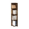 Furinno Econ 4-Tier Corner Shelf Bookcase, Bookshelf, Amber Pine