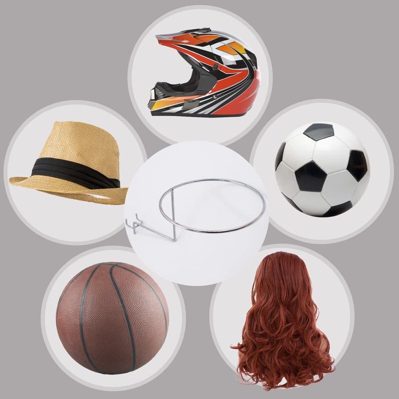 Cuyacili 6PCS Pegboard Hat Holder Hanger Helmet Rack Wall Mount