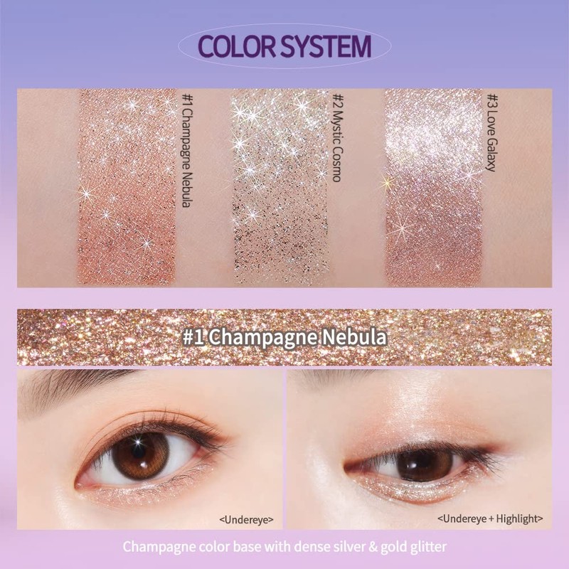 ETUDE Shineix Eyes Glitter, Mystic Cosmo, Eyeshadow, Eyeliner, Teardrop Bag,