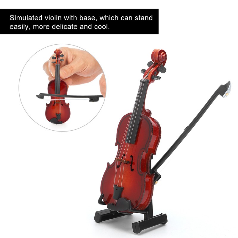 1/6 Violin Model Miniature Doll House Accessory Decoration Ornament Instrument