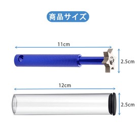 DFsucces Golf Club Groove Sharpener, Wedge Cleaner, Pack of 1, For Golf Clubs, Maintenance, Portable, Lightweight, Multi-Purpose, For Square Grooves, Maintenance Tool, File, Groove, Six Blades, Spin, Clean (Blue)