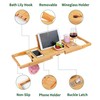 Utoplike Bamboo Bathtub Caddy Tray Bath Tray for Tub, Adjustable
