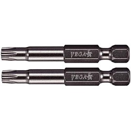 VEGA T25 TORX Security Bits. Professional Grade ¼ Inch Hex Shank TORX T-25 S2 Steel 2" Security Bits. 150TT25A-2A (Pack of 2)
