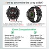 ZPJPPLX 22mm Compatible with Garmin Fenix8 AMOLED 47mm/Fenix E/Fenix 6