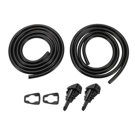 TUCKBOLD Subaru Impreza 2008-2014 Windshield Washer Nozzle No.86636FG051 Front Black with 2 Gaskets and 2 1 Meter Fluid Hoses 1 Set
