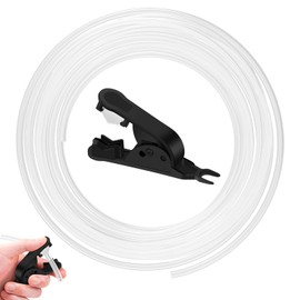 PTFE Hose 10 Metres, 2.5 mm ID × 4 mm OD Low Friction PTFE Tube Teflon Hose with Cutter for 1.75 mm 3D Printer Filament, for Bambu Lab A1/A1 mini/P1P/P1S/X1C, for K1/K1 Max/Ender 3 V3