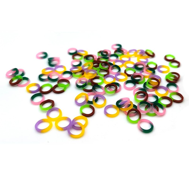 SNAWOP Orthodontic Elastic Rubber Band 1/4" Neon 100PCS Medium 3.5