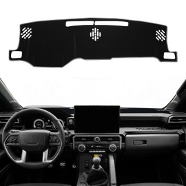 SENSHINE Dashboard Cover Mat for Toyota Tacoma Accessories 2024 2025 No Glare Dash Covers Carpet Protector Sunshade Pad, Gray Trim
