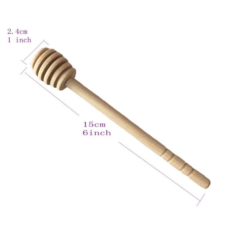 Wooden Honey Dipper Stick Collecting Dispensing Drizzling Jam Portable Wedding