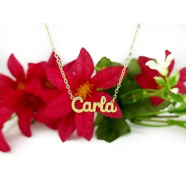 Damen-Halskette mit Namen, Edelstahl, mit Original-Geschenkbox, personalisierter Schmuck für Freunde, Brautpaar Only Faith, standard, Edelstahl, Nicht zutreffend.