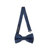 HISDERN Bow Tie Navy Blue Men's Paisley Suit Bow Tie