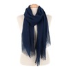 moonbow Plain Scarf Women's 20% Cotton 80% Viscose with Fringes