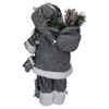 Northlight 16" Gray and White Country Santa Claus Christmas Figure