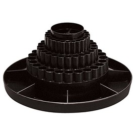 ALVIN Spin-O-Tray, Rotating Desktop Receptacle - Black