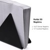 xympo Self-Adjusting Napkin Holder – Compact Black Metal Dispenser for