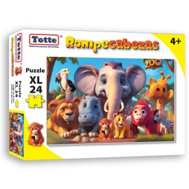 Totte Rompecabezas 24 Piezas XXL | Piezas Extra Grandes, Gruesas y Durables | Diseñado para Uso Infantil (Selfie EN EL Zoo)