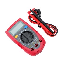 KATSU Digital Multimeter, 2000 Counts Multimeter DT33B with DC AC Voltmeter and Ohm Volt Amp Tester, with Backlit LCD and Test Leads, Measures Voltage Current Resistance Continuity Diode