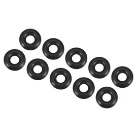 QUARKZMAN Nitrile Ring Rubber Rings Round Connection 14 mm x 6 mm x 4 mm for Tap Plumbers Repair Seal Connection, Black Pack of 10