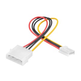 FITE ON 4-pin Molex Male (LP4) to 4-pin Floppy FDD Female (SP4) Power Adapter Cable