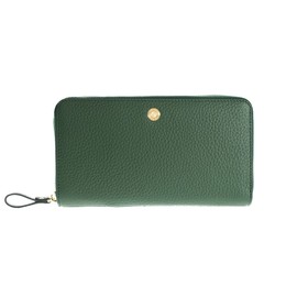 Balcos Women's Wallet, Genuine Leather, Green, Large Capacity, Long Wallet, Present, Green, green