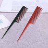 2Pcs Back Combing Combs Hairdressing Back Combing Brushes Triple Teasing