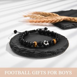 TEVOP Football Gifts for Boys, Football Bracelet Gifts for Teenage Boys, Son Grandson Nephew Brother Football Presents for Birthday Christmas