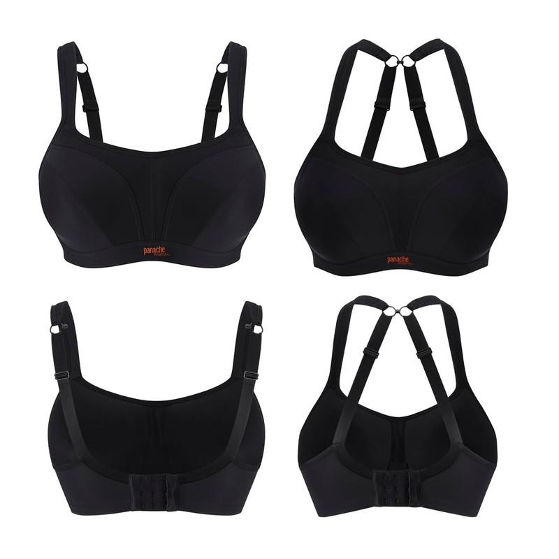 Sujetador deportivo 5021, Panache, Mujer, Negro, 36F