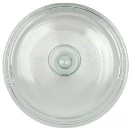 Corningware G-5C Clear Round Fluted Glass Replacement Lid Cover (6-Pack)