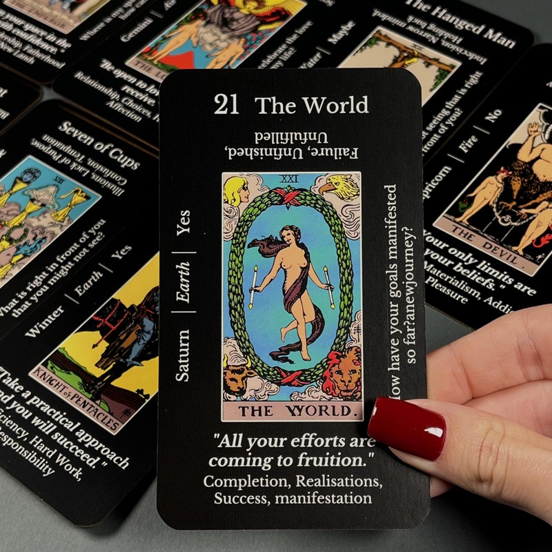 CRAFTERIAN Learning Tarot, Tarot Cards for Beginners with Meanings on