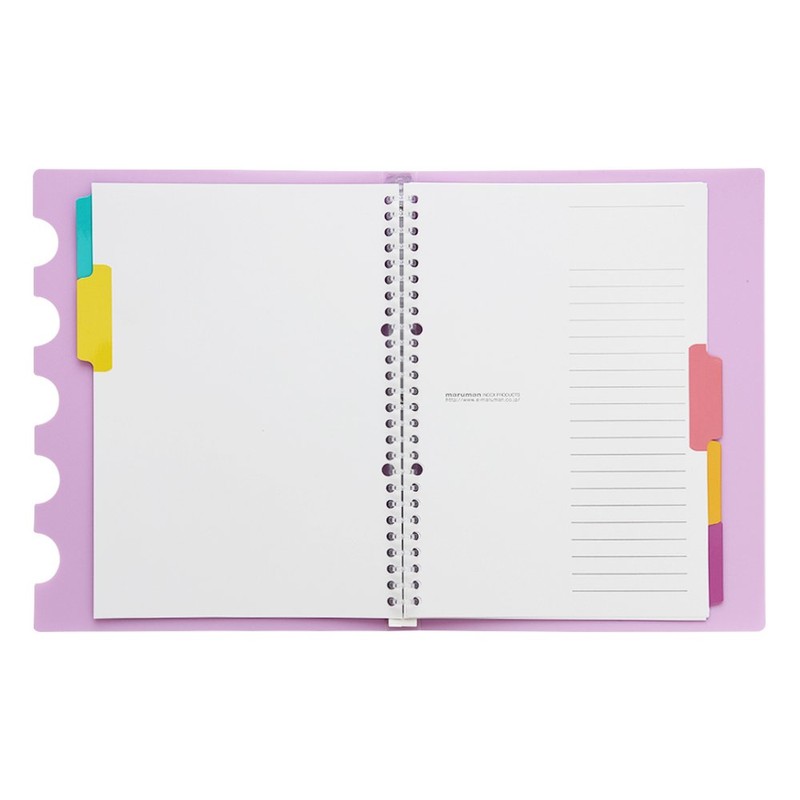 マルマン ルーズリーフ バインダー B5 ファイブチャート 26穴 パープル F116-10