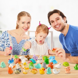 Jansun 45 Pcs Mini Resin Animals, 45 Styles of Mini Animal Figures Used for Miniature Fairy Garden Potted Landscape Ocean Aquarium Decoration House Handicraft Accessories