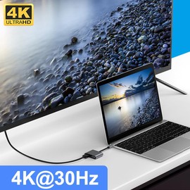 JESWO Adaptador USB C a HDMI y VGA 4 en 1, USB C a VGA 4 en 1 con HDMI 4K, VGA 1080P, USB 3.0 y PD 100W para Todos Los Dispositivos con Una Interfaz Type-C Completa