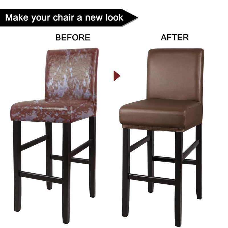 PiccoCasa Pack of 2 Bar Stool Covers, Waterproof Dining Chair