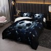 Black White Soccer Comforter 3Pcs Full Size Broken Ball Bedding