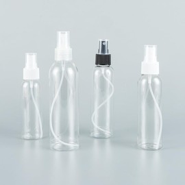 Transparent Small Spray Bottle for Cleaning Solutions, Essential Oils and Liquid Reusable Portable Clear Fine Mist Plastic Bottles Lab Bottles and Jars