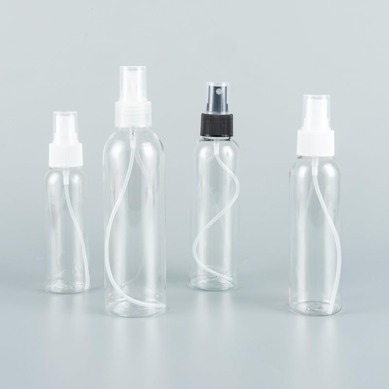 Transparent Small Spray Bottle for Cleaning Solutions, Essential Oils and