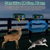 Qualirey 2 Pcs Solar Outdoor Alarm Motion Sensor 129dB Security