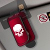 Car Glasses Holder | Skull Pattern Eyeglass Car Clip |
