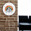 speecheese Rainbow Wall Clock Aluminium with Saying Enjoy Every Moment