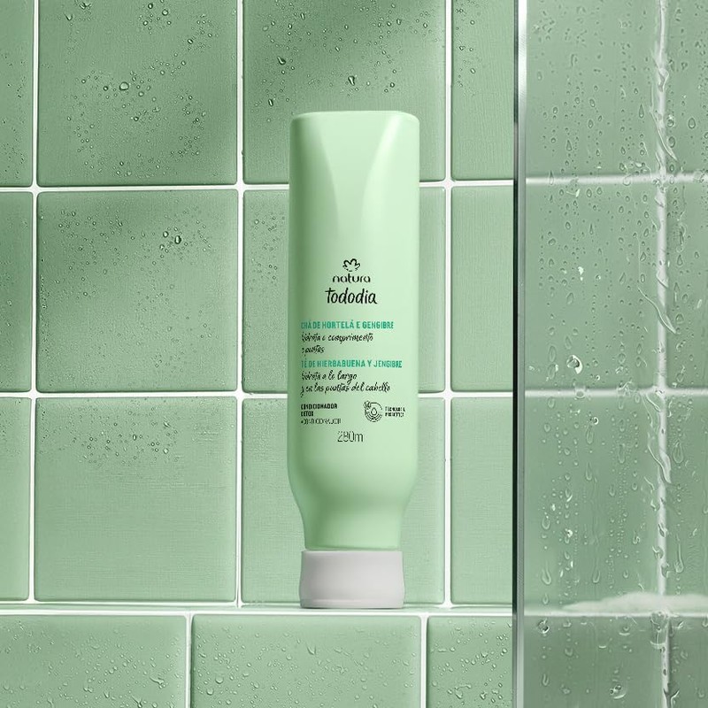 Natura Tododia Acondicionador Detox Capilar, Té de Hierbabuena y Jengibre,