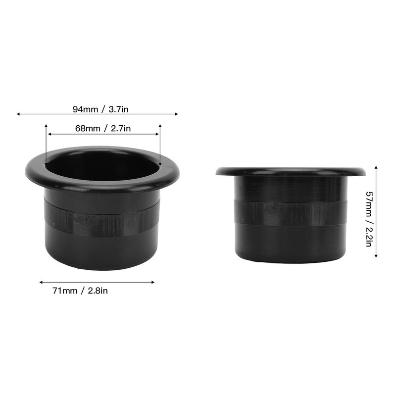 Cup Holder Insert, 2pcs 2.7in Universal Plastic Drop in Beverage