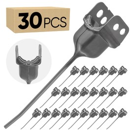 30-Pack Hay Rake Teeth Right Hand 166, Replacement Hay Rake Tines, Rubber Mounted Tedder Baler Teeth Tines, Heavy Duty Farm Parts, Fits New Holland 216 258 260 850614 Allen Massey Ferguson 300213