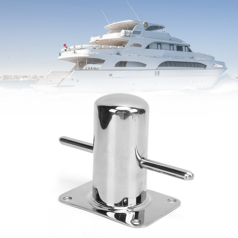 316 Stainless Steel Single Mooring Bitt Heavy Duty Cross Bollard