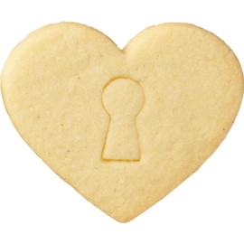 Heart Cookie Cutter with Keyhole Stainless Steel 7 cm
