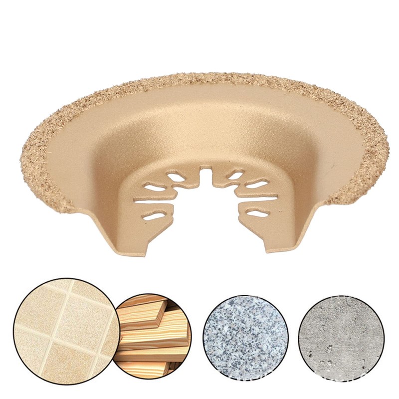 5Pcs Semicircular Oscillating Tool Blades, Diamond Carbide Oscillating Multi Tool