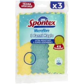 Spontex Magic Ultra Strong and Absorbent Cloths, Polyester/Polyamide/Polyurethane, Neon Colours, 20.5 x 0.2 x 22 cm, 3 units