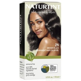 Naturtint Plant Based Ammonia Free Hair Coloring Agent 5.07 Fl Oz Brown Black Vegan