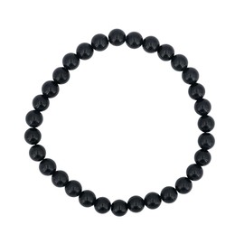 Taddart Minerals - 6mm Natural Gemstone Ball Bracelet on Elastic Nylon Thread - Handmade, Rubber